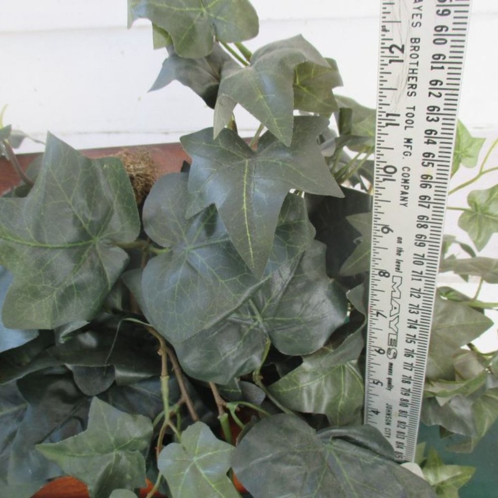 Realistic Artificial Ivy plant in Decorative wooden box with hinged lid - Picture 5 of 5